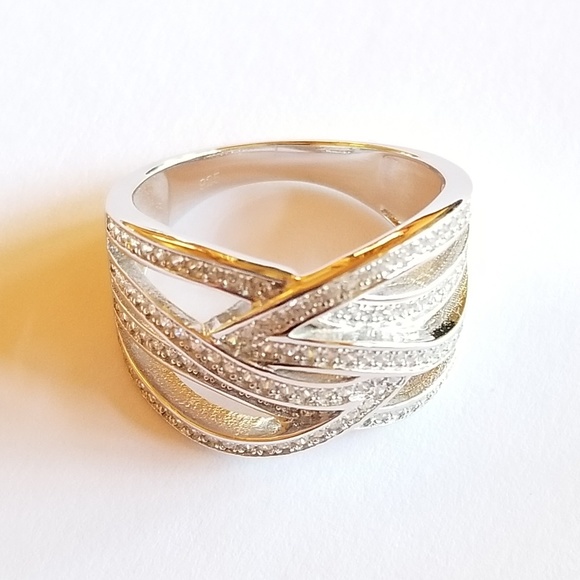 Jewelry - *Sterling Silver Tangled Pave CZ Ring